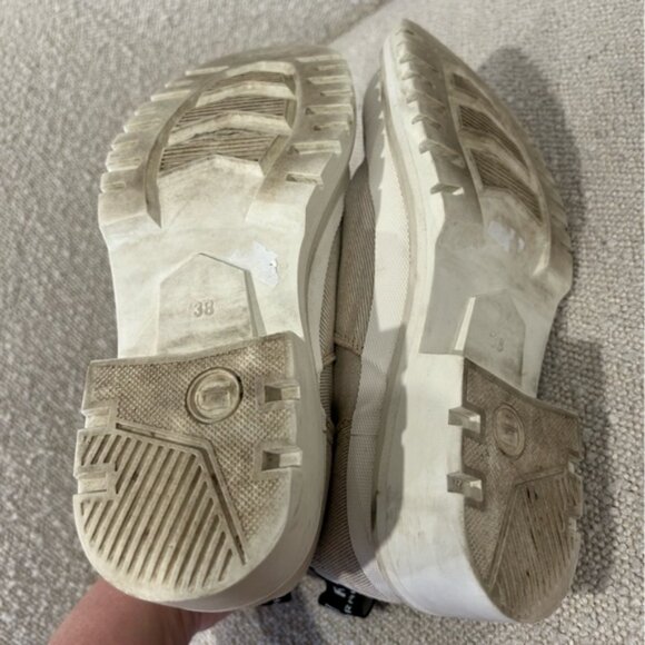 G-Star Women’s Aefon Lace Up Combat Boots Beige Ecru - Picture 9 of 11